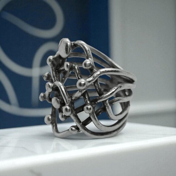 🆕️Turkish Handcrafted Adjustable Zamak Ring | Artisanal Design from Istanbul 💍 - Picture 5 of 13